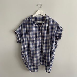 Madewell plaid butterfly plaid button up.